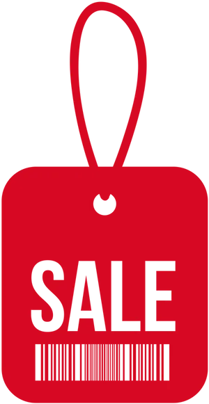 Red Sale Tag Vector