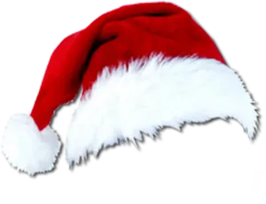 Red Santa Hat Black Background PNG image