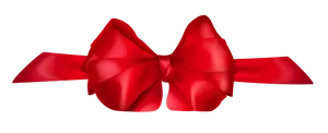 Red Satin Gift Bow PNG image