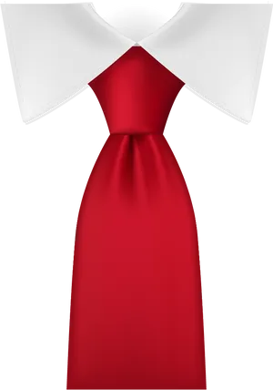Red Satin Necktie Illustration PNG image