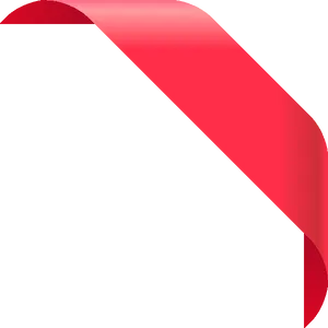 Red Satin Ribbon Curve PNG image