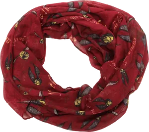 Red Scarfwith Patterns PNG image