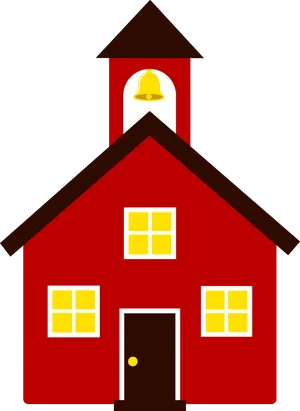 Red Schoolhouse Clipart PNG image