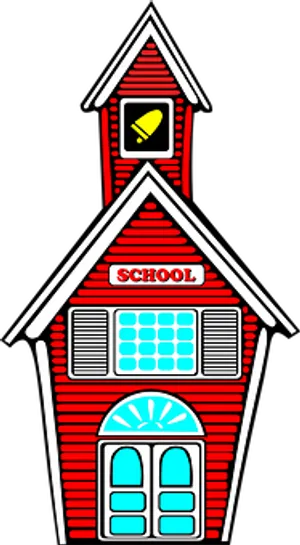 Red Schoolhouse Graphic PNG image