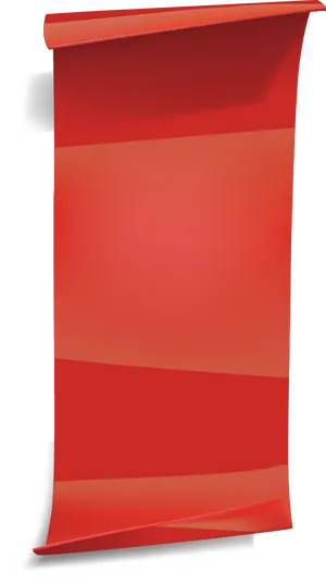 Red Scroll Banner Graphic PNG