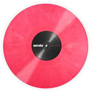 Red Serato Vinyl Record PNG