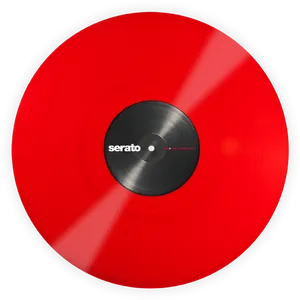 Red Serato Vinyl Record PNG