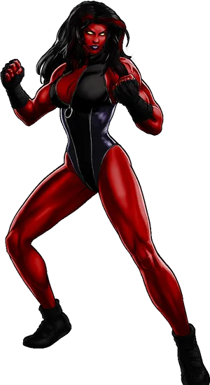 Red She Hulk Illustration PNG