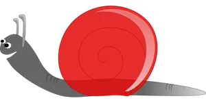 Red Shell Cartoon Snail PNG image
