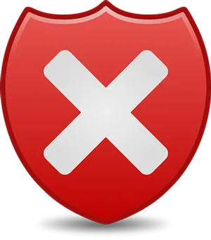 Red Shield Cross Icon