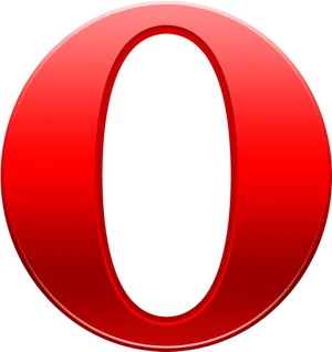 Red Shiny Letter O Icon PNG image