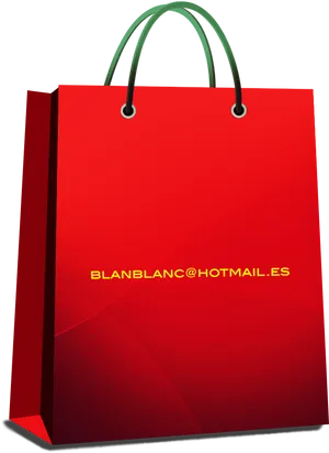 Red Shopping Bag Email Print