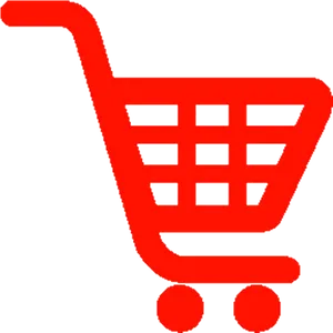 Red Shopping Cart Icon PNG image