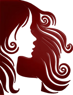 Red Silhouette Artistic Profile