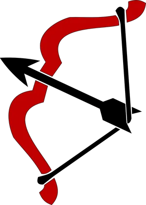 Red Silhouette Bow Graphic PNG image