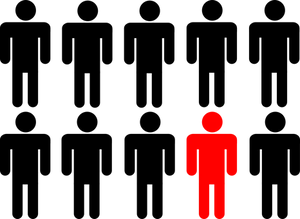 Red Silhouette Man Black Background PNG