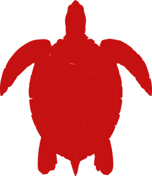 Red Silhouette Turtle Graphic PNG image
