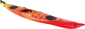 Red Single Kayak Isolated PNG image