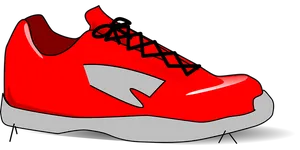 Red Sneaker Illustration