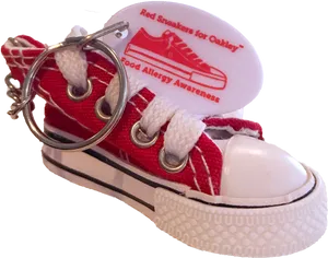 Red Sneaker Keychain Food Allergy Awareness PNG image