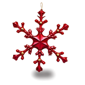 Red Snowflake Ornament Png 56 PNG image