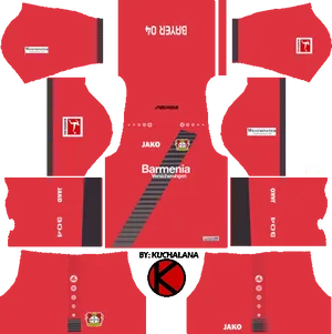 Red Soccer Jersey Template Design PNG image