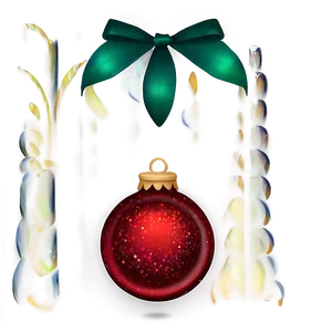 Red Sparkle Ornament PNG 06212024