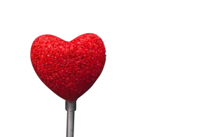 Red Sparkling Hearton Black Background