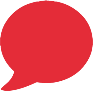 Red Speech Bubble Graphic PNG image