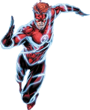 Red Speedster Hero Illustration PNG image