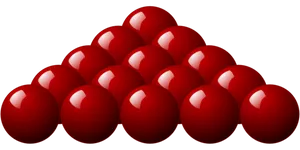 Red Spheres Arrangement Black Background PNG image