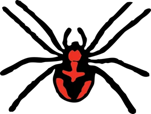 Red Spider Symbolon Black Background PNG image
