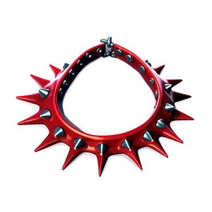 Red Spiked Collar Png 06272024 PNG image