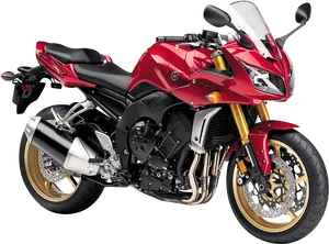 Red Sport Motorcycle Isolated