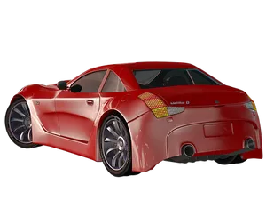 Red Sports Car Black Background