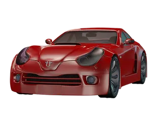 Red Sports Car Concept Design