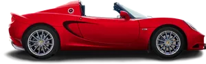 Red Sports Car Convertible Side View PNG image