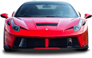 Red Sports Car Front View PNG image