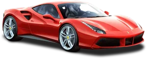Red Sports Car Profile View