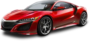 Red Sports Car Profile View