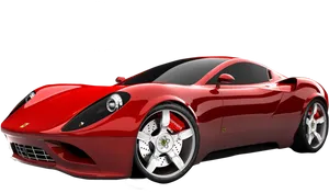Red Sports Car Profile View