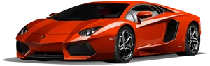 Red Sports Car Profile View