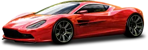Red Sports Car Sleek Design PNG image