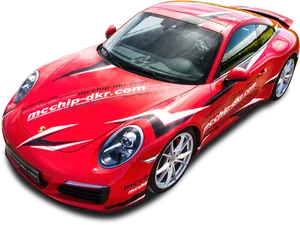 Red Sports Car Top View.png PNG image
