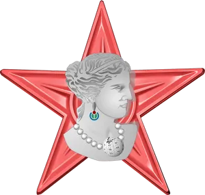 Red Star Jewelry Showcase PNG image