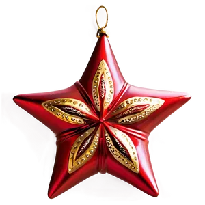 Red Star Ornament PNG 46