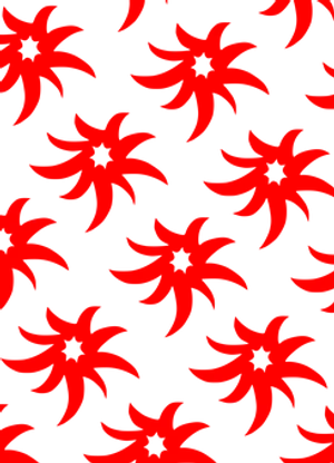 Red Star Patternon Black Background PNG image