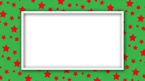 Red Starson Green Background Frame PNG image