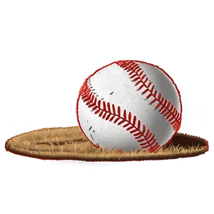 Red Stitched Baseball Seams Png Jan79 PNG image