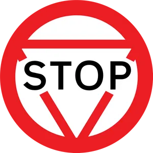 Red Stop Sign Graphic PNG
